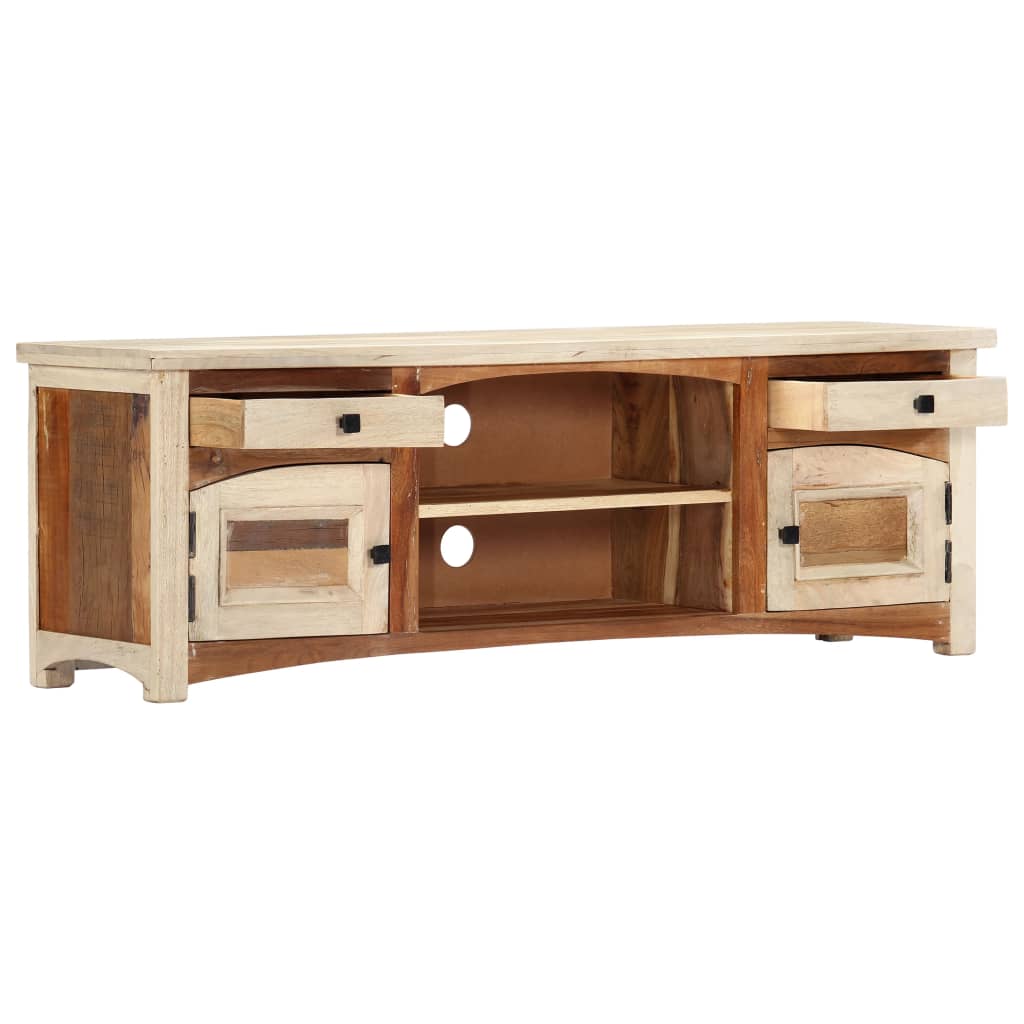 TV Lowboard Buche Weiß