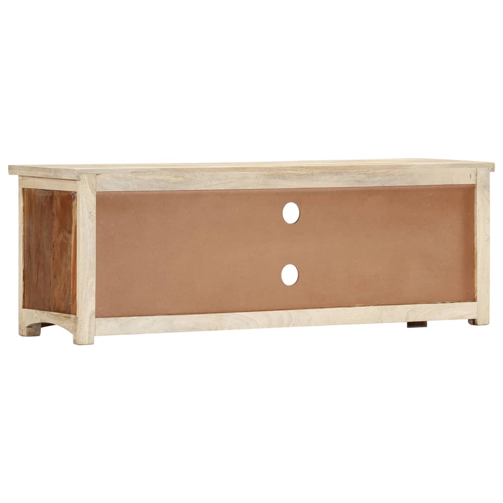 TV Lowboard Buche Weiß